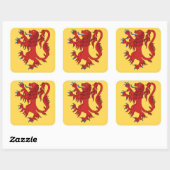 Sticker Carré Lion Rampant Gules (Feuille)