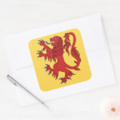 Sticker Carré Lion Rampant Gules (Enveloppe)