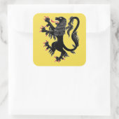 Sticker Carré Lion Rampant Sable (Sac)