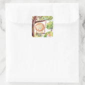 Sticker Carré Lion, Renard, Lapin et Oiseaux Brut Nature (Sac)