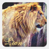 Sticker Carré Lion [Square Seal] (Devant)