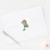 Sticker Carré Lion sur Handball avec Handball (Enveloppe)