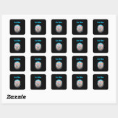 Sticker Carré Lion Vibes cool (Feuille)