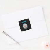 Sticker Carré Lion Vibes cool (Enveloppe)