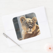 Sticker Carré Lionne (Enveloppe)