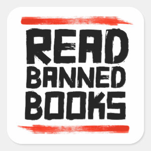 STICKER CARRÉ LIRE LES LIVRES INTERDITS