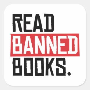 Sticker Carré Lire les livres interdits