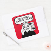Sticker Carré Lisons Retro Livres Interdits (Enveloppe)