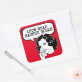 Sticker Carré Lisons Retro Livres Interdits (Enveloppe)