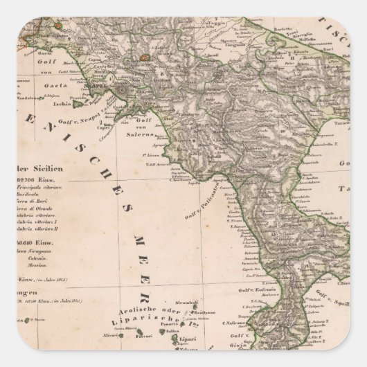 Sticker Carré L'Italie 22 (Devant)