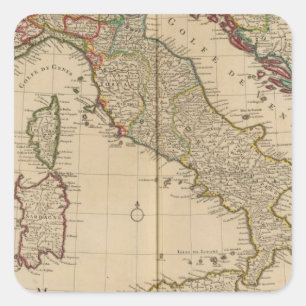 Sticker Carré L'Italie et la Slovénie