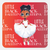 Sticker Carré Little Black Ballerina (Devant)