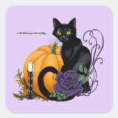 Sticker Carré Little Black Cat (Devant)