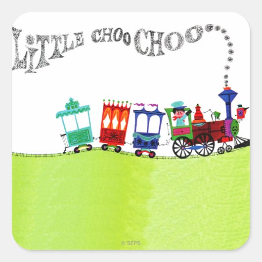 Sticker Carré Little Choo Choo (Devant)