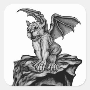 Sticker Carré Little Golem Gargoyle
