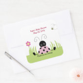 Sticker CARRÉ Little Ladybug (rose) (Enveloppe)