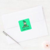 Sticker Carré Little Leprechaun - Ajouter Votre Propre Texte (Enveloppe)