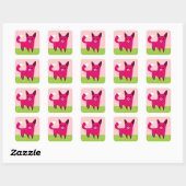 Sticker Carré Little Red Fox (Feuille)