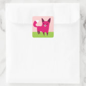 Sticker Carré Little Red Fox (Sac)