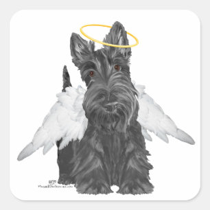 Sticker Carré Little Scottie Angel