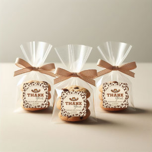 Sticker Carré Little Western Cowboy Baby shower