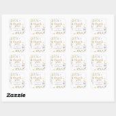 Sticker Carré Little Wildflower Baby Shower (Feuille)