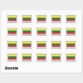 Sticker Carré Lituanie (Feuille)