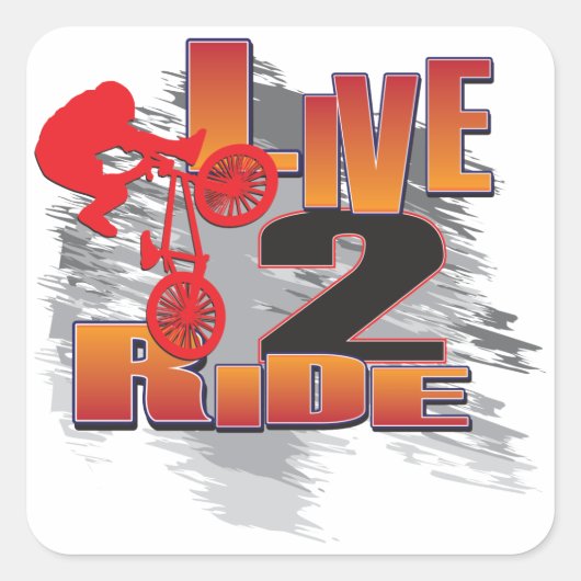 STICKER CARRÉ LIVE-2-RIDE-BMX (Devant)