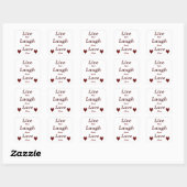 Sticker Carré Live Laugh Love (Feuille)