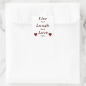 Sticker Carré Live Laugh Love (Sac)