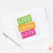 Sticker Carré Live Laugh Love 2 (Enveloppe)