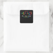 Sticker Carré Live Love Accepter Sensibilisation sur l'autisme T (Sac)