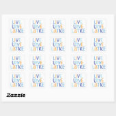 Sticker Carré Live Love Latke Hanoukka Design (Feuille)