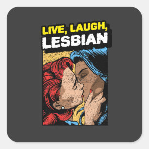 Sticker Carré Live Love Lesbian