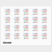 Sticker Carré Live Simplement (Feuille)