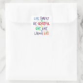 Sticker Carré Live Simplement (Sac)