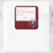 Sticker Carré Livraison de l'atelier père Noël (Sac)