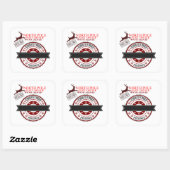 Sticker Carré Livraison du Pôle Nord mignon Noël (Feuille)