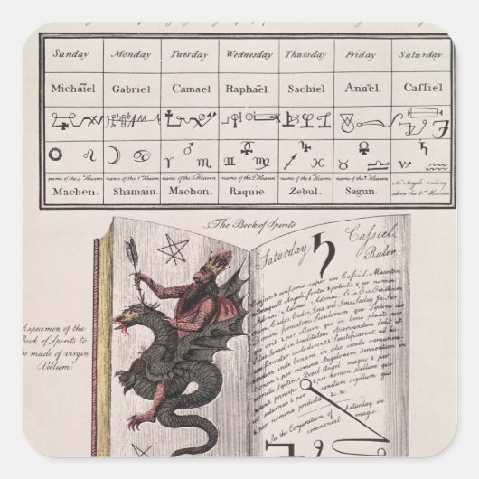 Sticker Carré Livre d'esprits (Devant)