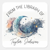 Sticker Carré Livre plaque étoile céleste ciel lune (Devant)