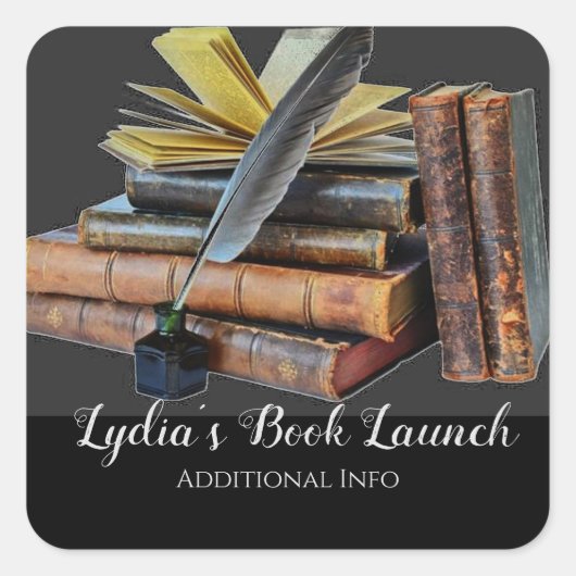 Sticker Carré Livres Et Qualité (Devant)