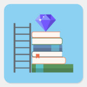 Sticker Carré Livres Gem (Devant)