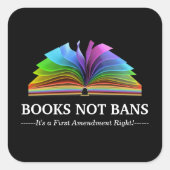 Sticker Carré Livres non interdits, LGBTQ+ (Devant)