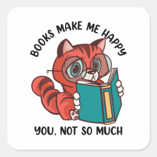 Sticker Carré Livres Rends-moi heureux de toi, pas tant