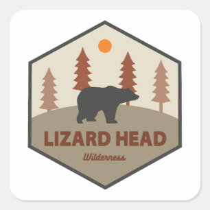 Sticker Carré Lizard Head Wilderness Colorado Bear