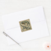 Sticker Carré Lizards, conception pour un carrelage (avec papier (Enveloppe)