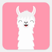 Sticker Carré Llama alpaga (Devant)