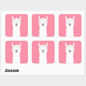 Sticker Carré Llama alpaga (Feuille)