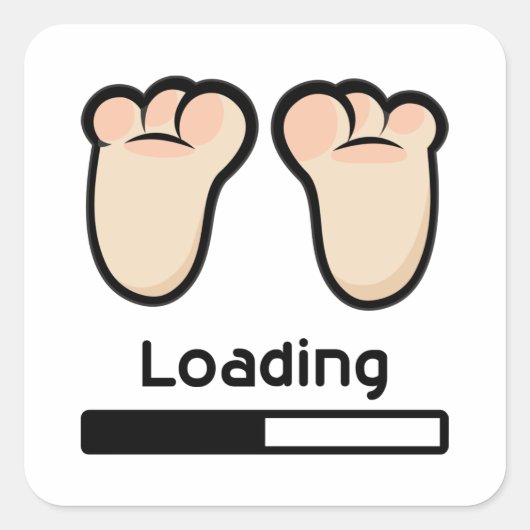 Sticker Carré Loading... (Devant)