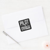 Sticker Carré Loading… Pilot Upgrade in Progress Flight School (Enveloppe)